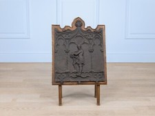 Plaque de cheminée en fonte , style gothique , France