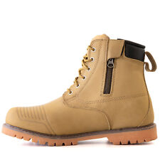 Richa Calgary Cruiser Leather Waterproof Motorcycle Boots Urban TAN Side Zip