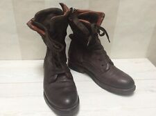 AIRSTEP Brown Leather Biker Ankle Boots, size 39
