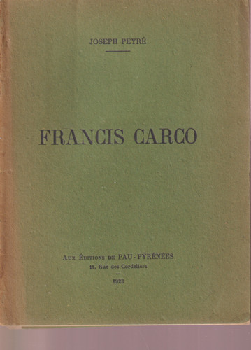 Francis carco par - carco, peyre