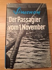 Crime Novel G. Simenon THE PASSENGER FROM 1st November DVA 1953 Condition 1/2
