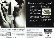 1994 Advertising 118 Pirelli Beding Mattress (2d) Bare Breast