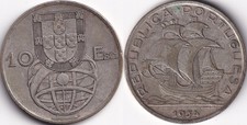 10 Escudos 1954 Portugal