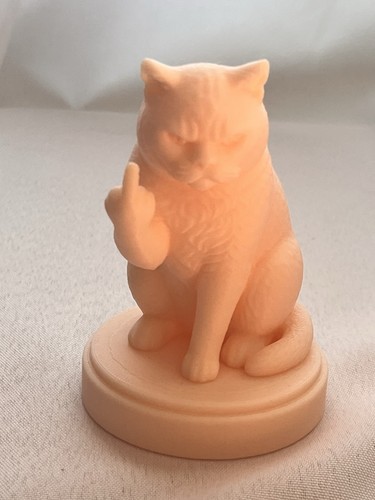Figurine chat insolent doigt - chat,