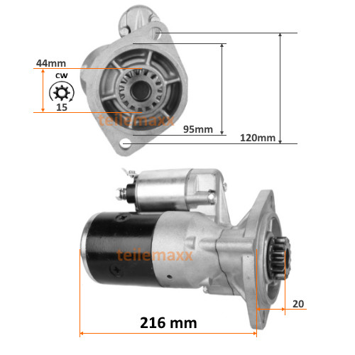 Démarreur pour yanmar - pour,