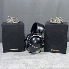 Pioneer CS-X500-K Bookshelf Speakers Pair + SE-205 Headphones VTG Tested