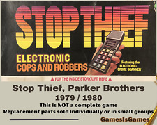 Board Game Parts: STOP THIEF, Parker Brothers, 1979/1980 replacement pieces