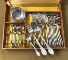 housewife 37 cutlery SFAM model LOUIS XVI silver metal spoon fork