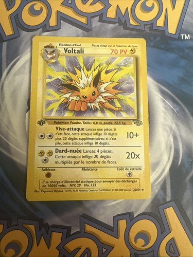 Carte pokemon voltali - voltali, fr