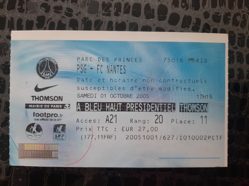 Ticket foot paris - ", saint