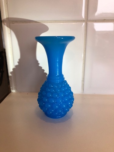 Vase opaline baccarat bleu - vase,