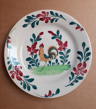 Assiette plate en faïence de