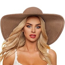 DRESHOW Femme Capeline Chapeau