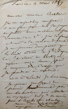 Camille COROT - Lettre autographe signée / Barbizon Rousseau