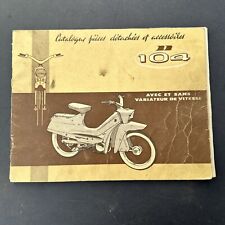 Peugeot Cycles BB104 Moped Scooter Factory Accessories Booklet in French 1960's