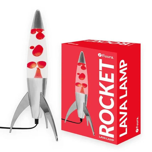 Lampe lave rocket fisura rouge - lave,