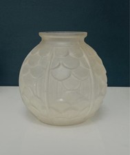 Vase Art Déco verre dépoli