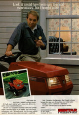 1989 Vintage Print Ad Sentar Red Lawn Tractor Look it would have been easy spend