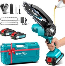 Mini Tronçonneuse à Batterie, Seesii 6 Pouces Tronçonneuse Électrique sans Fil,