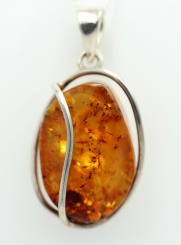 Grand pendentif ambre 925 - grand,