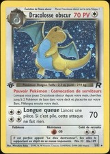 2001 Pokemon FRENCH 1st Edition Rocket Dracolosse obscur Holo 5/82 GOOD