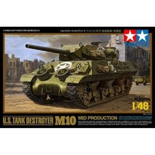 M10 Tank Destroyer Tamiya 1/48, Chasseur De Chars Us Détaillé Avec Tourelle Ouve