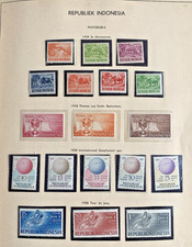 Indonesia stamps MNH and MH (tour de Java) 1958 (some toning)
