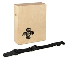 Cajon Boîte a Main Tambour Portable en Voyage Bois Bouleau Bassreflex + Sangle