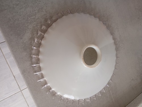 Abat jour opaline dentelé - en,