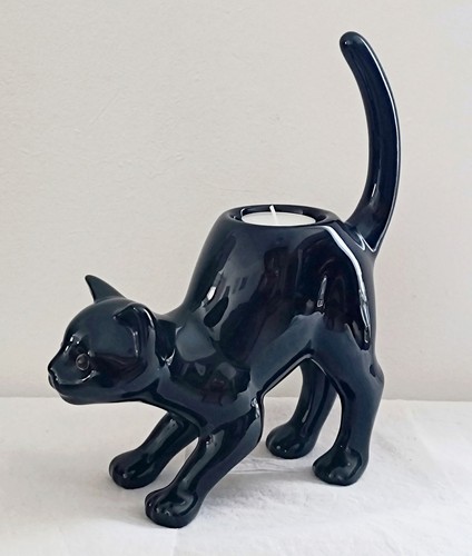 Porte bougie statuette - bougie, chat