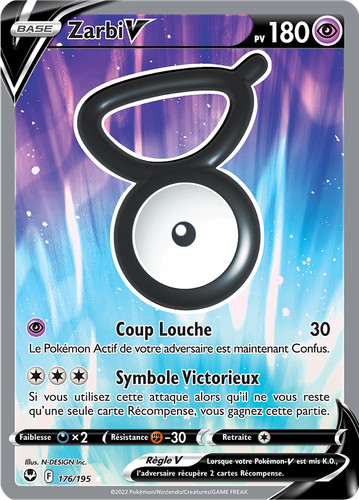 Carte pokémon zarbi - carte, zarbi-v