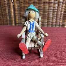 Vintage Polish Wood Boy Peg