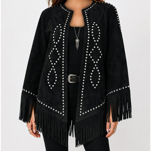 Veste western franges en - western, à