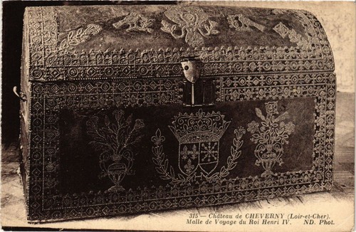 Old postcard chateau - old, de