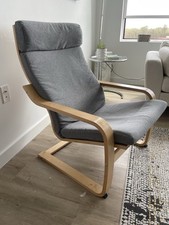 IKEA Poang Chair Gray And Birch