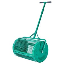 Uimoso Épandeur de compost à rouleau réglable 60 cm pour pelouse et mousse, vert