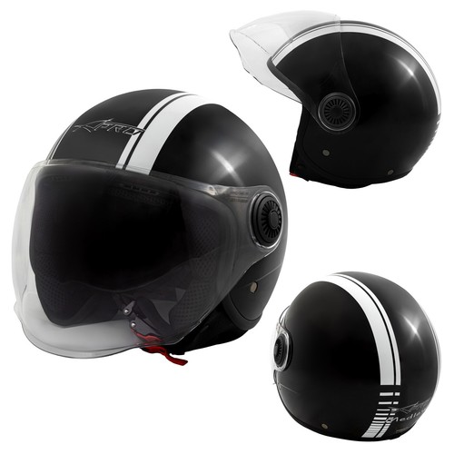 Casque moto jet noir - casque,
