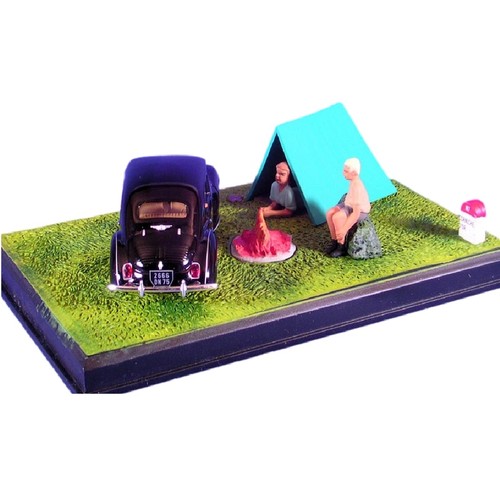 Renault 4cv camping route - renault,
