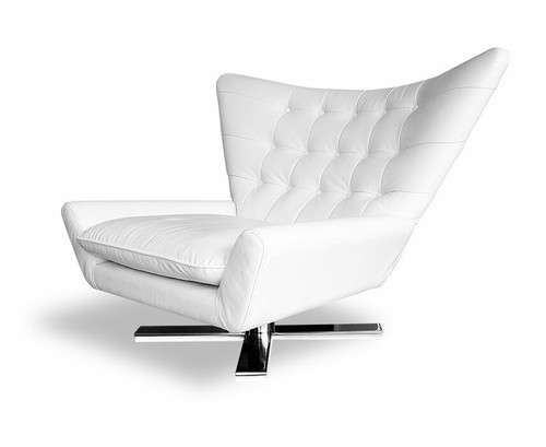Pivotant cuir bergère salon - pivotant,