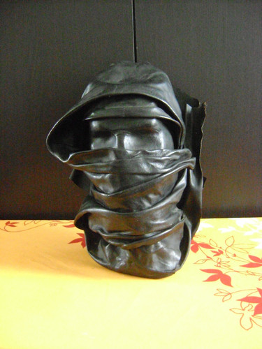 Masque cuir décoration - cuir, ,décoration