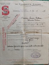 facture compagnie singer