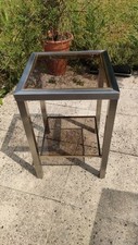 Bout de canapé table d'appoint vintage Chrome bronze 70's.