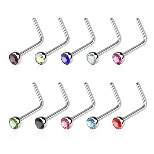 Piercing stud nez acier - piercing, en