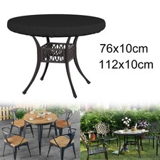 Protecteur de table de salle à manger ronde noir résistant à la poussière et