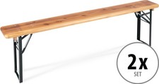 2x Banc Bois Pliant Léger