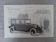 Pub de presse ancienne Ballot de 1925  - Old paper advertisement