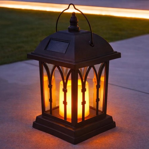 Lanterne solaire led - lanterne, flammes
