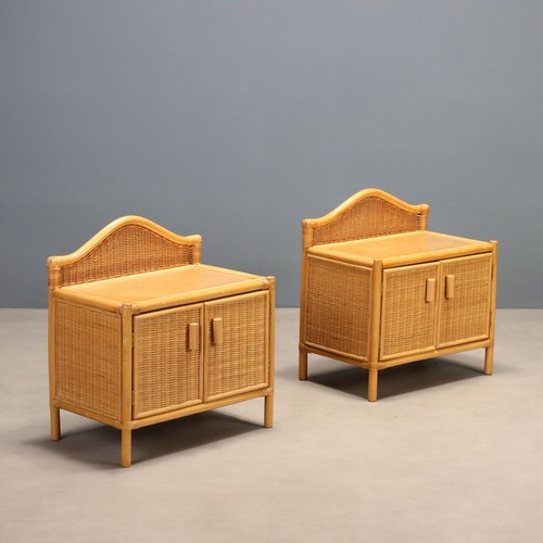 Tables basses vintage osier - tables,