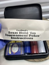 Cardinal Texas Hold 'Em Poker Complete Set in Canvas Zipper Case.