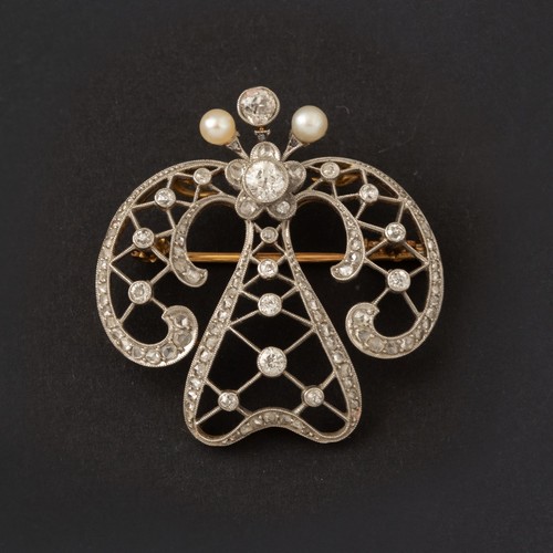 6873 broche ancienne platine - broche,